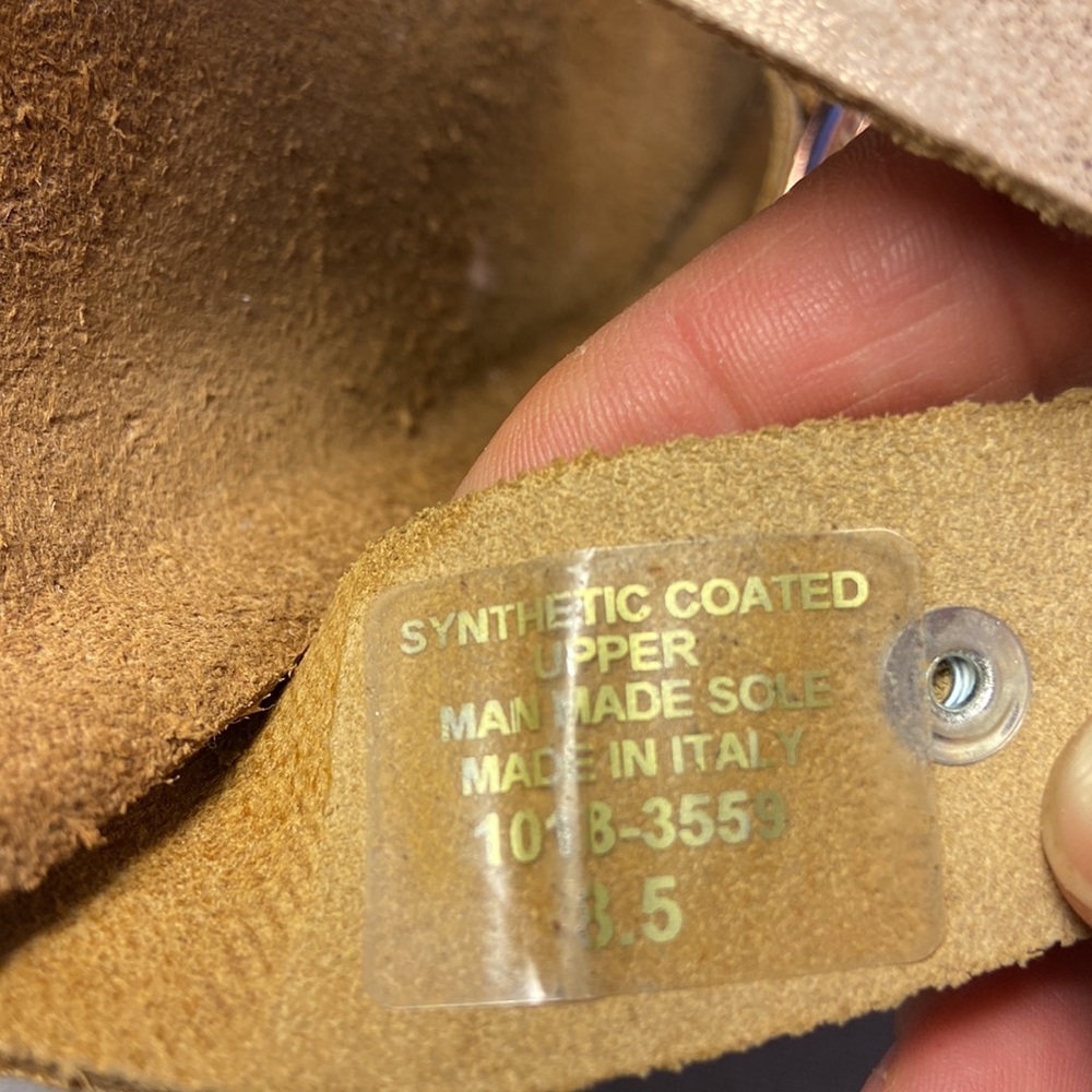 A Giannetti Synthetic Leather Mules Sandal Cork Footbed. Size 8,5 - Picture 5 of 8